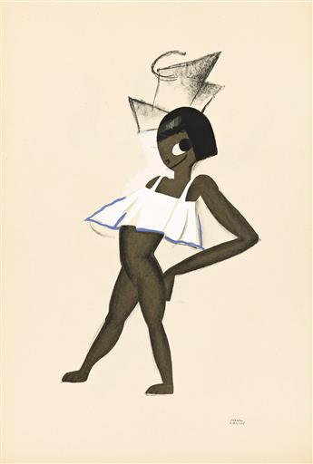 PAUL COLIN (1892-1985). [LE TUMULTE NOIR / JOSEPHINE BAKER]. Group of 3 double-sided plates. 1927. 18½x12½ inches, 47x31¾ cm. [H. Chach